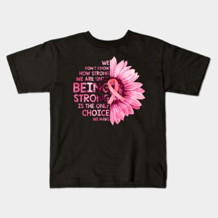 Sunflower Pink Breast Cancer Awareness Kids T-Shirt